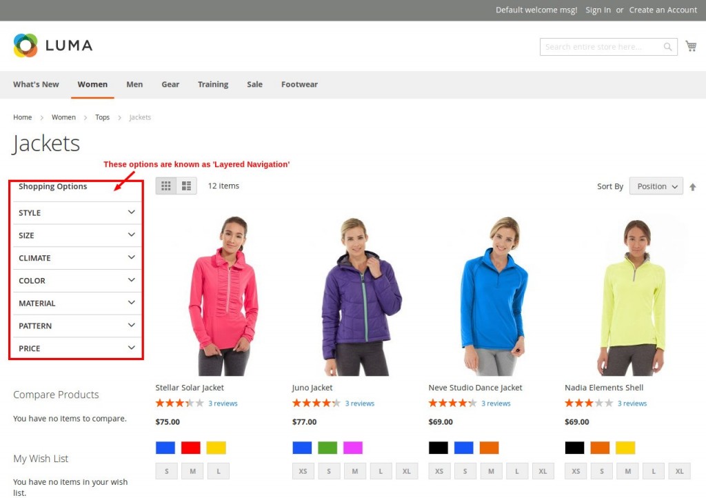Layered Navigation in Magento 2.0