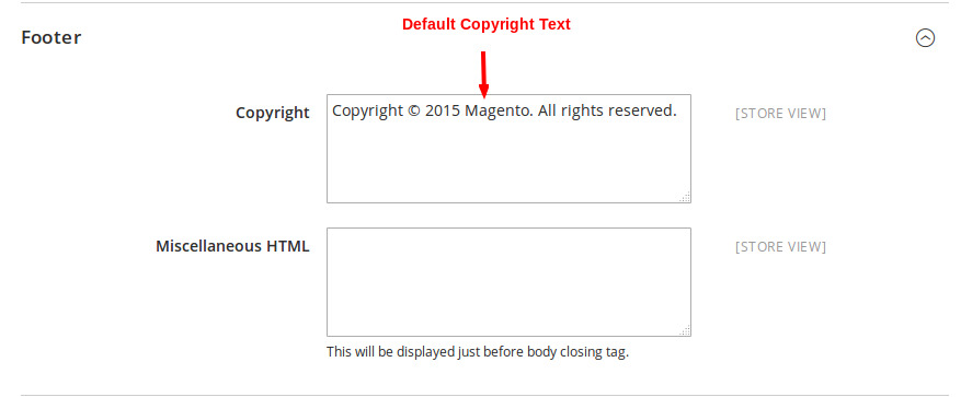 Change Text With your Copyright Text