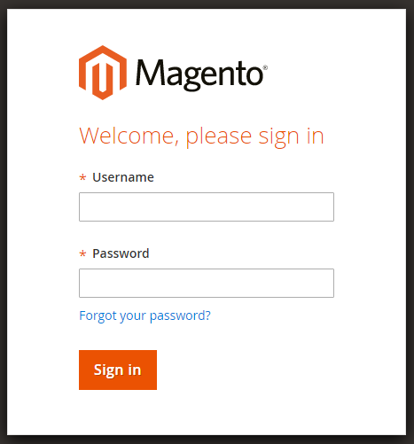 Sign in to Magento Extension Admin Panel