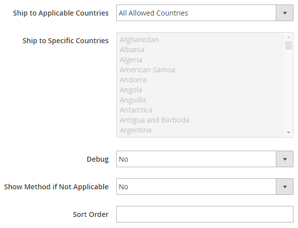 Assigning Allowed Countries