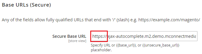 Secure Base URL