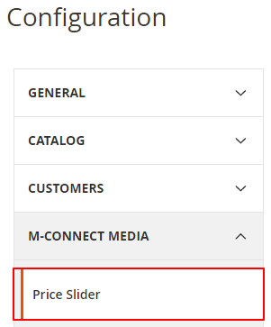 Select M-Connect Price Slider