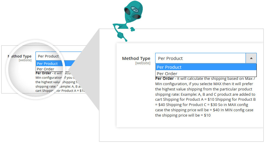 different shipping rates for different product