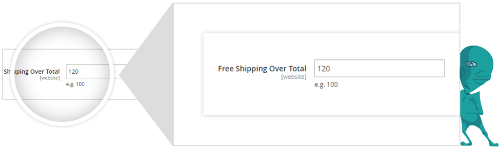 free shipping over amount